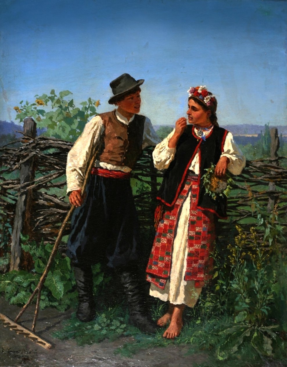 Ved Wattle-hegnet, 1863 af Konstantin Alexandrovich Trutovsky