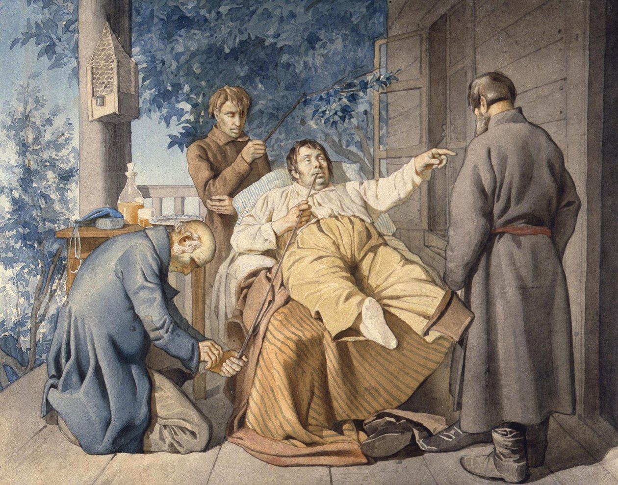 Godsejer og hans livegne, 1853 af Konstantin Alexandrovich Trutovsky