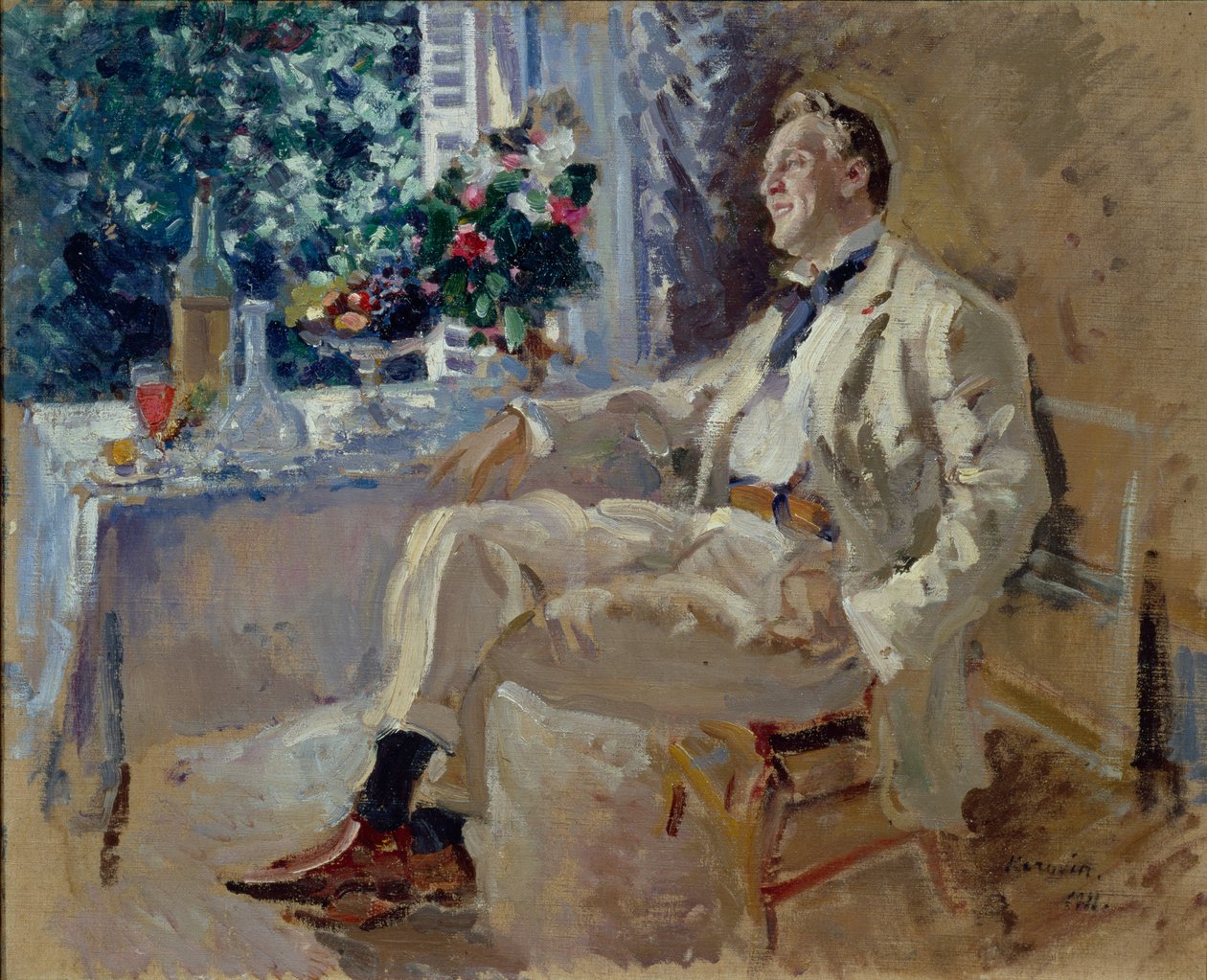 Portræt af sangeren Feodor Ivanovich Chaliapin 1873-1938, 1911. af Konstantin Alexeyevich Korovin