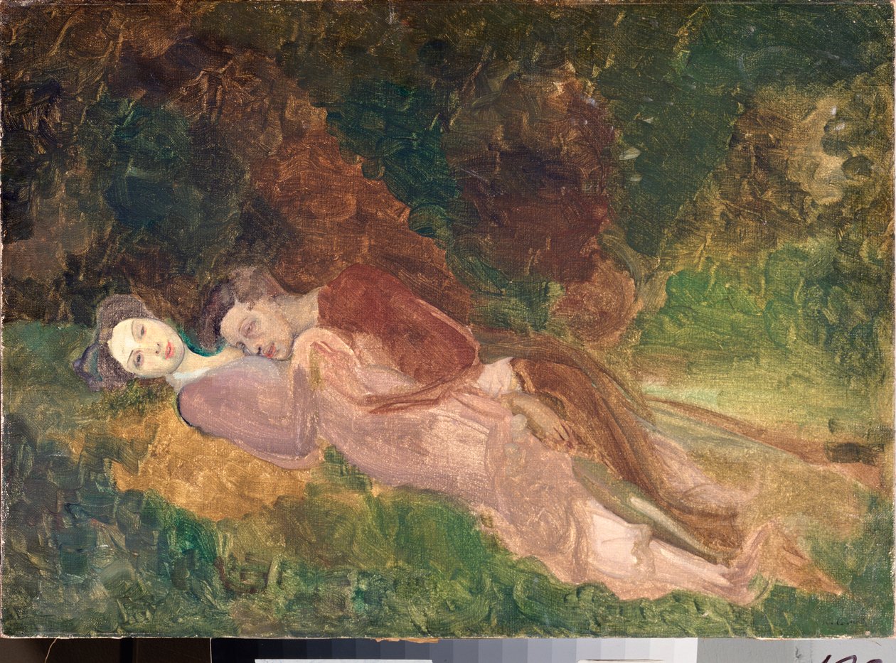 Lovers (Lovers) - Maleri af Konstantin (Konstantin) Andreevich Somov (1869-1939), olie på lærred af Konstantin Andreevic Somov