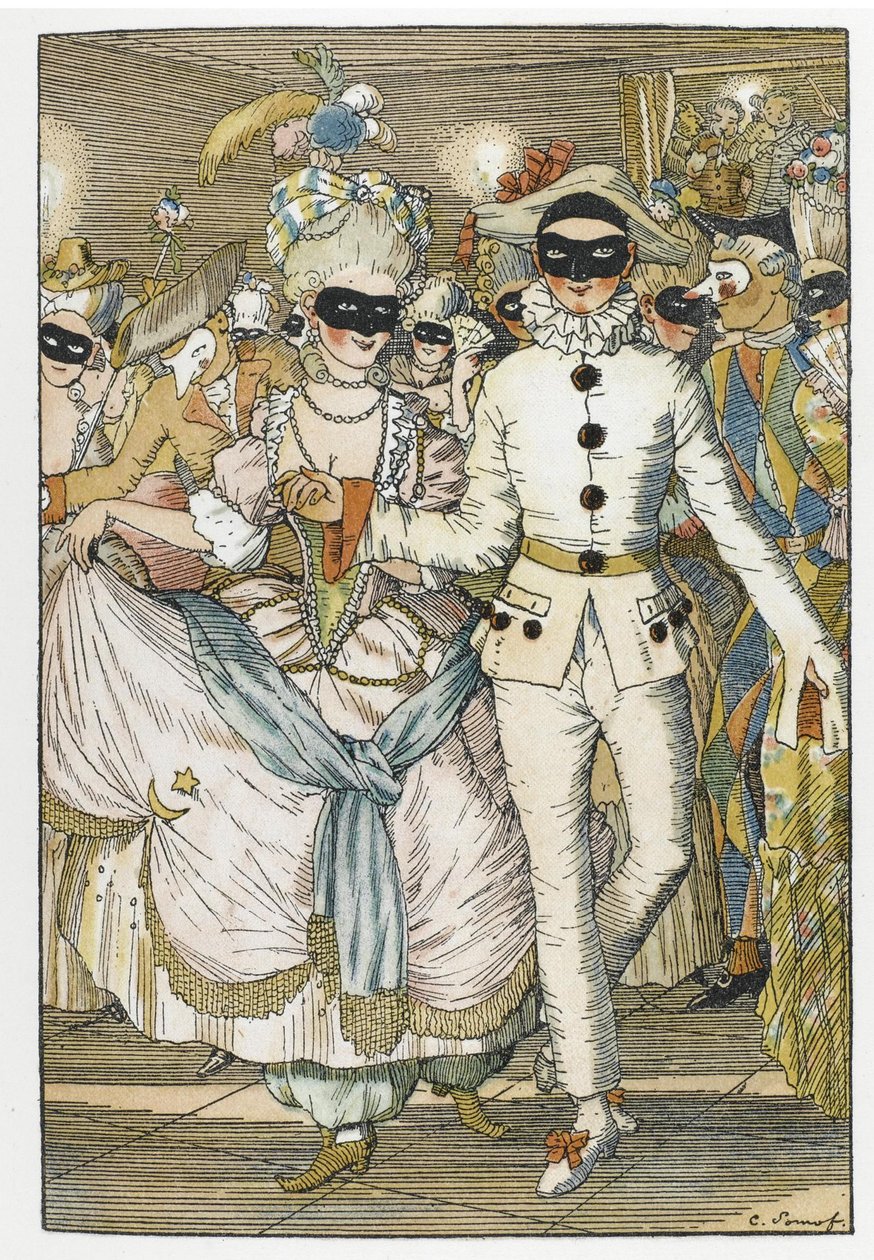 Illustration til bogen The Book of the Marquise af Konstantin Andreevic Somov