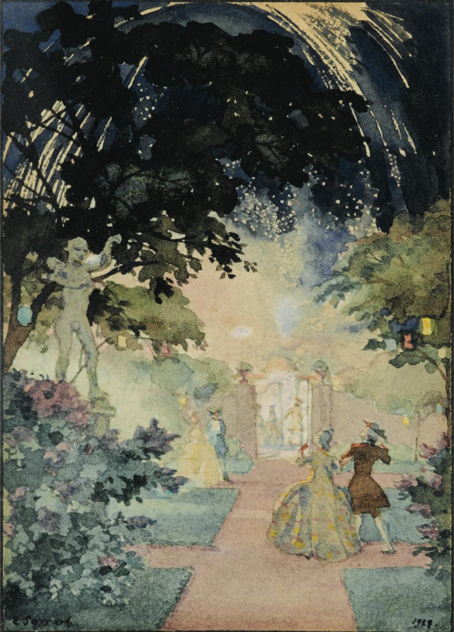 Fyrværkeriet, 1927 af Konstantin Andreevic Somov