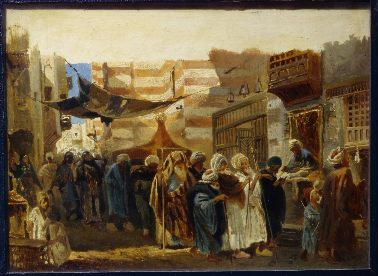 En begravelsesceremoni i Kairo af Konstantin Egorovich Makovsky
