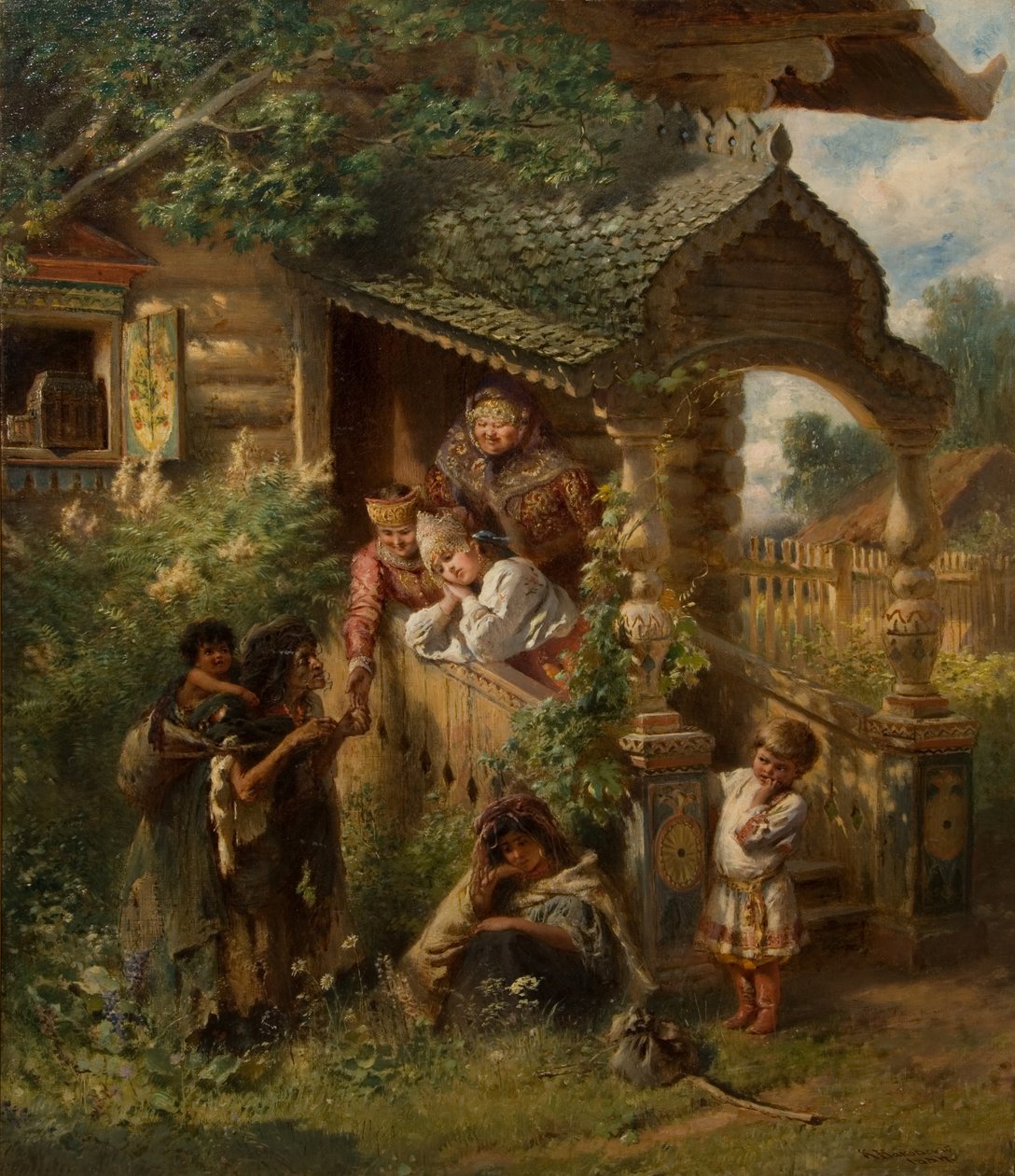 Spådom, 1884 af Konstantin Egorovich Makovsky