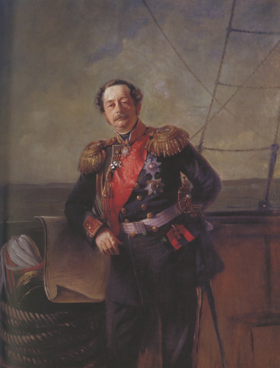Portræt af grev Nikolay Nikolayevich Muravyov-Amursky 1809-1881, 1863 af Konstantin Egorovich Makovsky