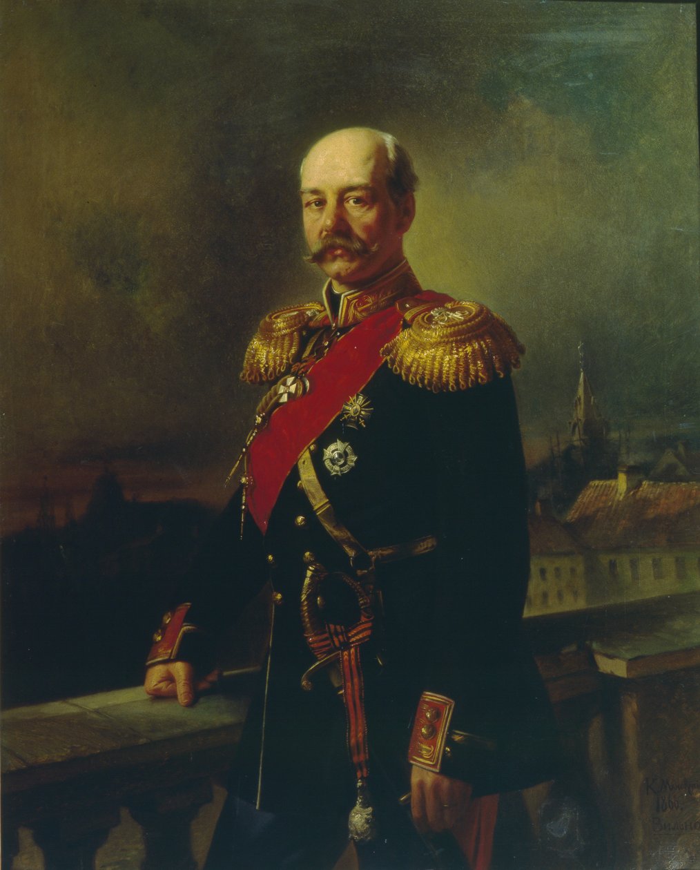 Portræt af general Konstantin Petrovich von Kaufman 1818-1882, 1866 af Konstantin Egorovich Makovsky