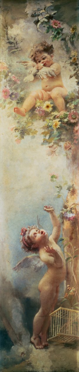 Putty Disporting (olie på lærred) af Konstantin Egorovich Makovsky