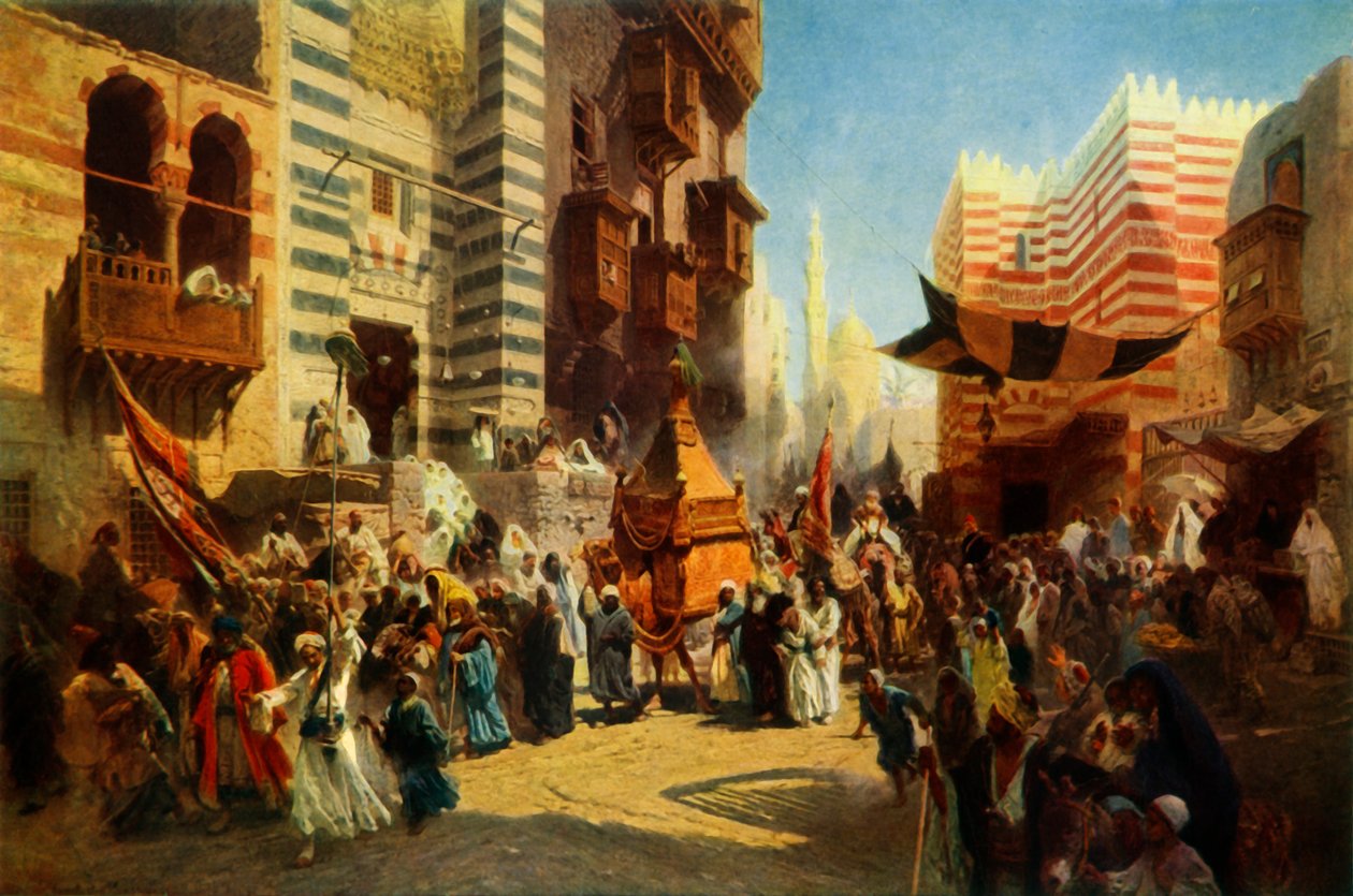 Return of the Holy Carpet fra Mekka til Cairo, 1876, 1965. af Konstantin Egorovich Makovsky