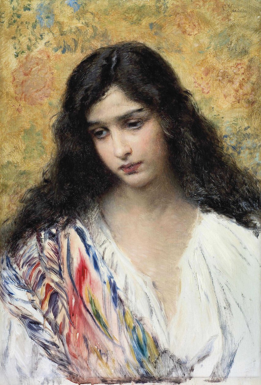Russisk skønhed, 1900-tallet af Konstantin Egorovich Makovsky