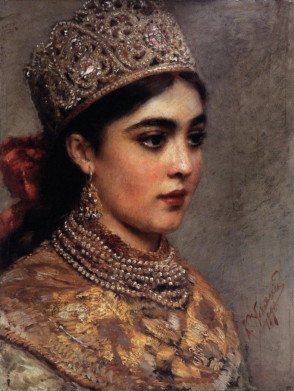 The Boyar Woman, 1890 af Konstantin Egorovich Makovsky
