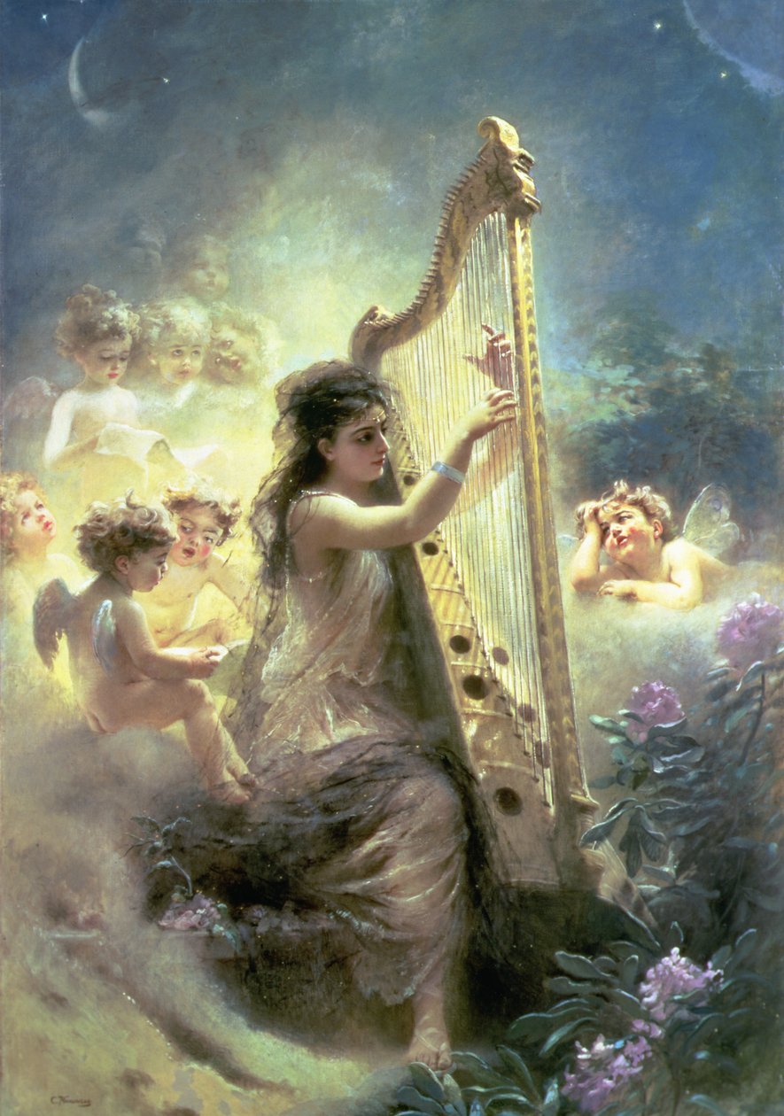 The Food of Love (olie på lærred) af Konstantin Egorovich Makovsky