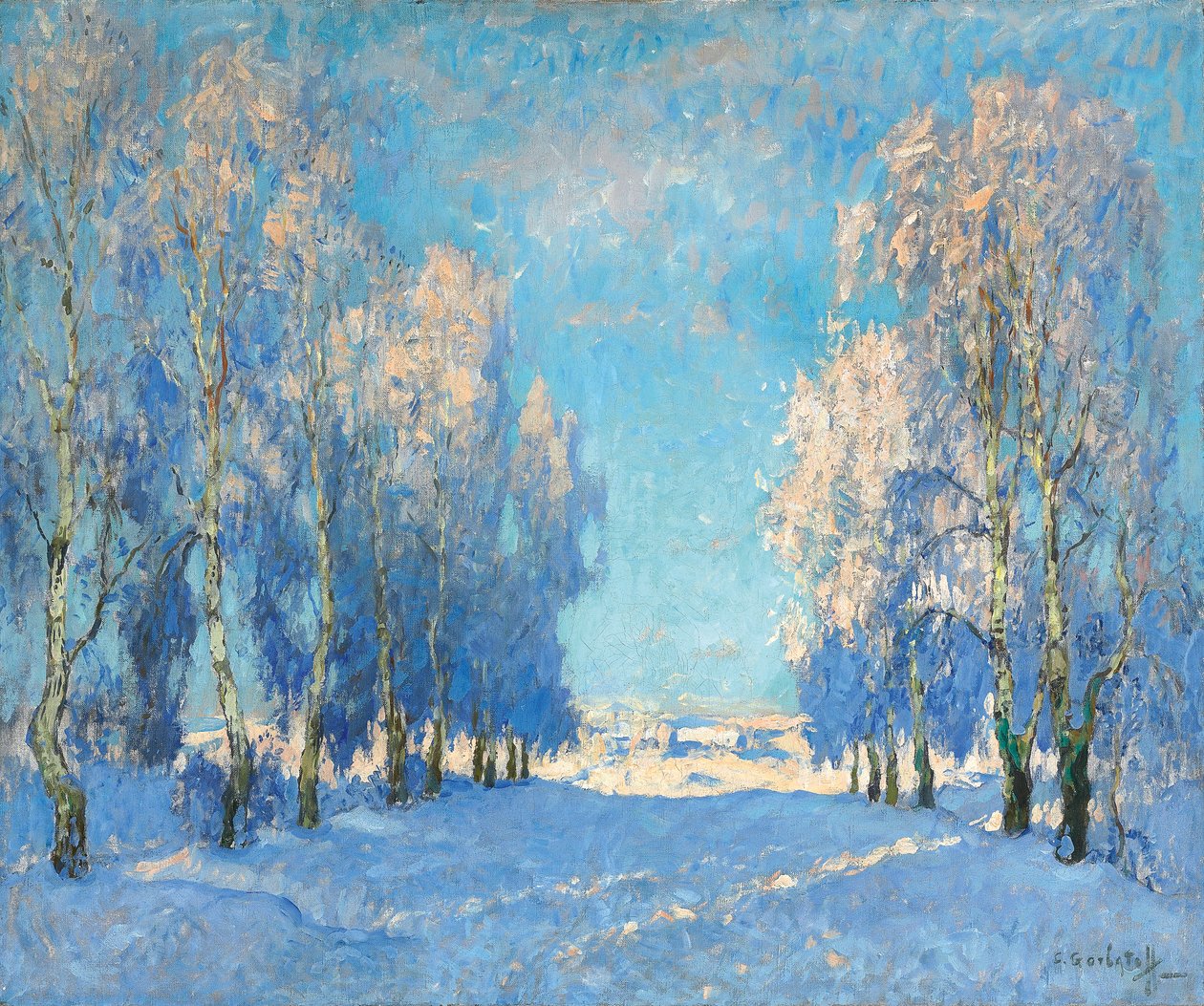 En vinterdag, 1934 af Konstantin Ivanovich Gorbatov