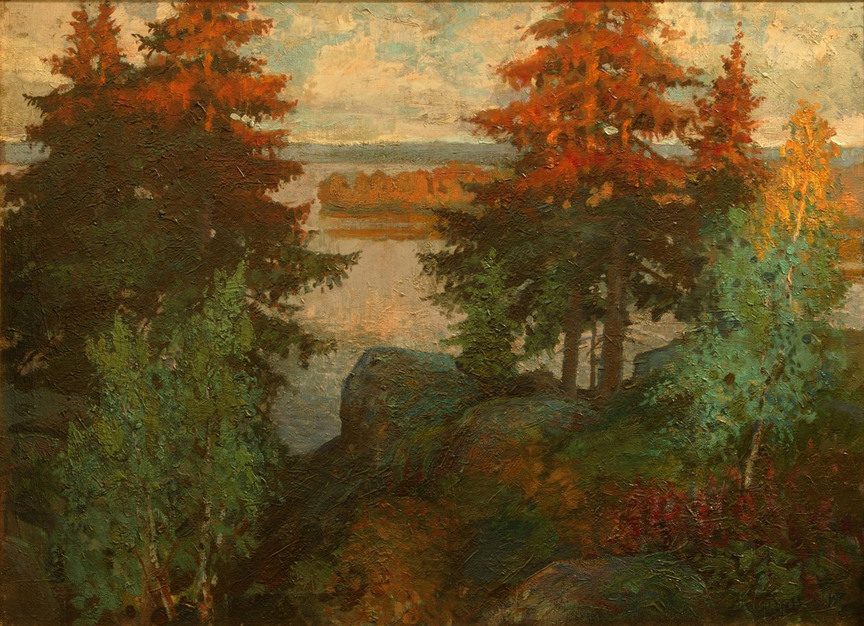 Efterårslandskab, 1920 af Konstantin Ivanovich Gorbatov