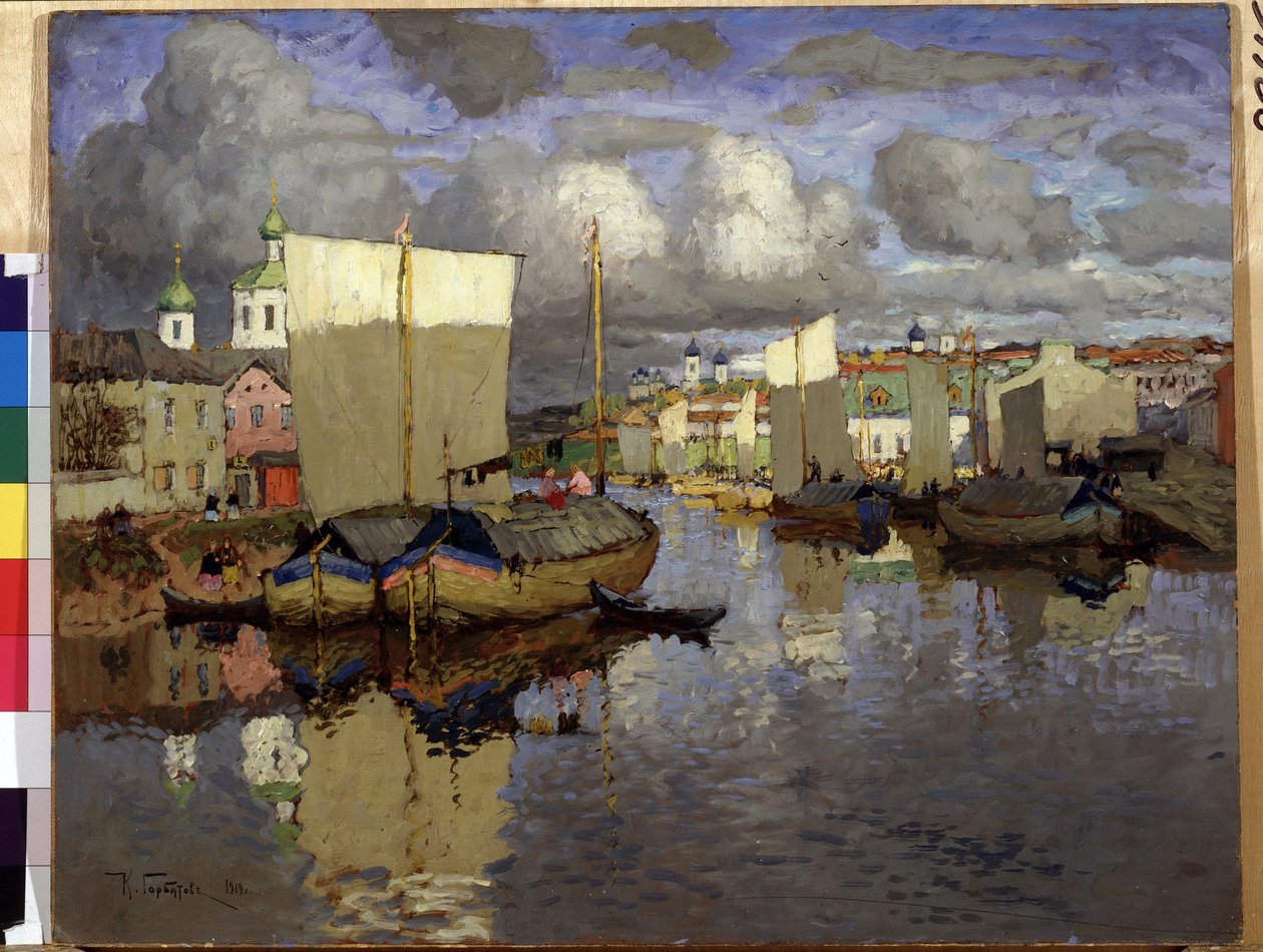 ""Pskov"" Maleri af Konstantin (Constantin) Gorbatov (1876-1945) 1919 Statens Russiske Museum, Sankt Petersborg af Konstantin Ivanovich Gorbatov