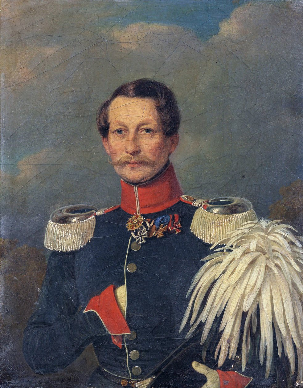 Adalbert de Prusse - Portræt af prins Adalbert af Preussen (1811-1873) - Konstantin Johann Franz Cretius (1814-1901). Olie på lærred af Konstantin Johann Franz Cretius