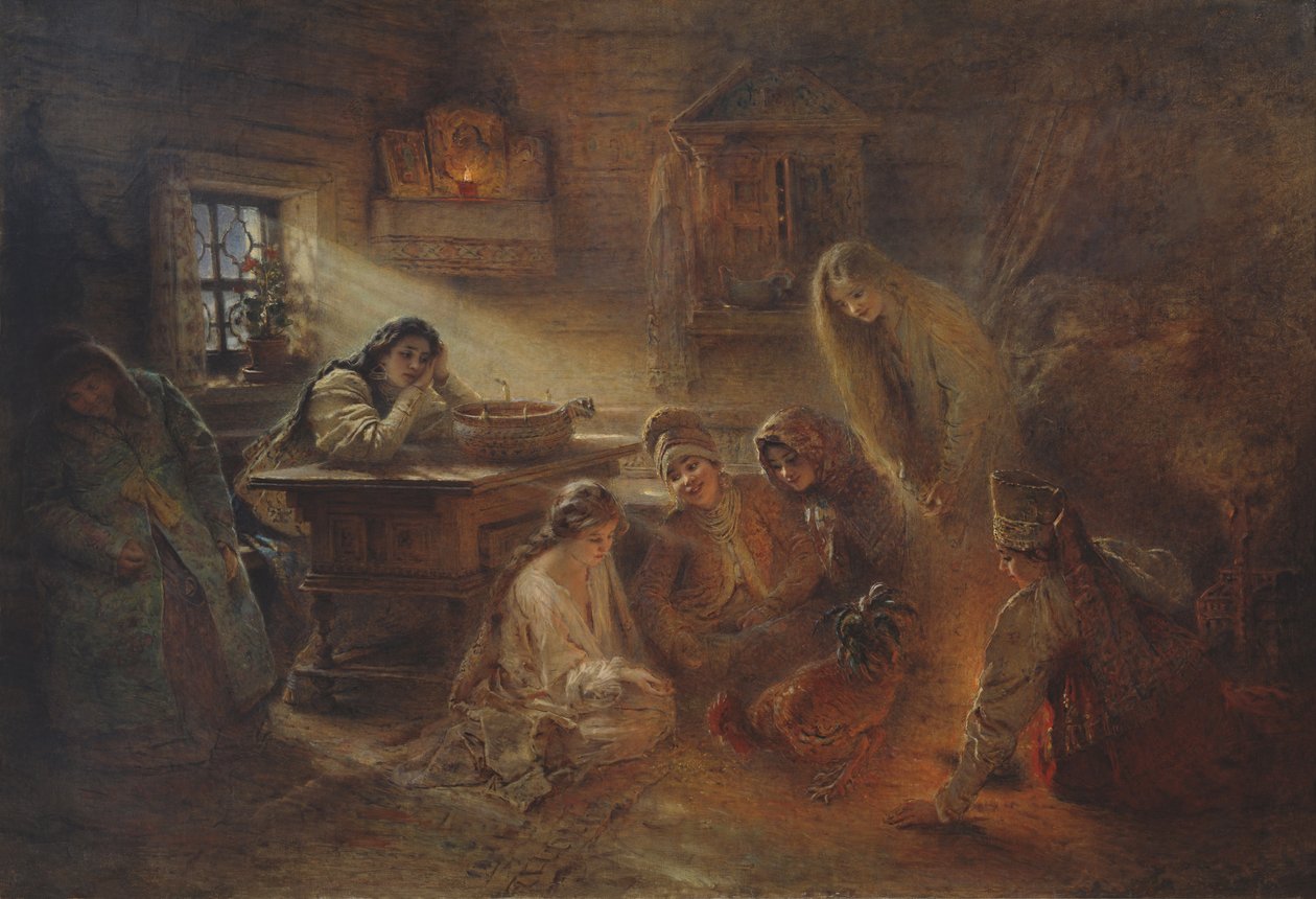 Spådom ved juletid af Konstantin Makovsky