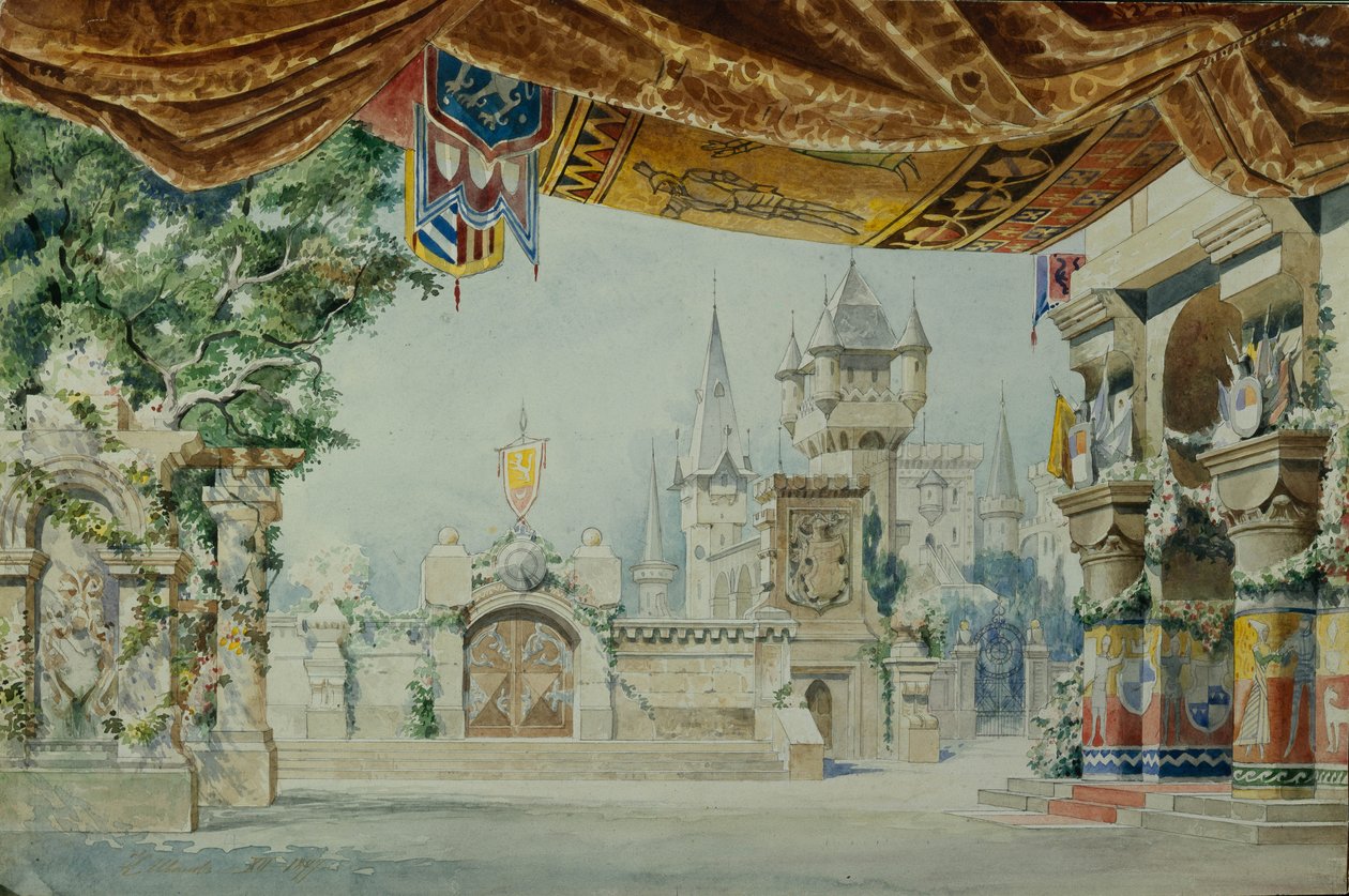 Scenedesign til balletten Raimonda af A. Glazunov, 1899 af Konstantin Matveevich Ivanov