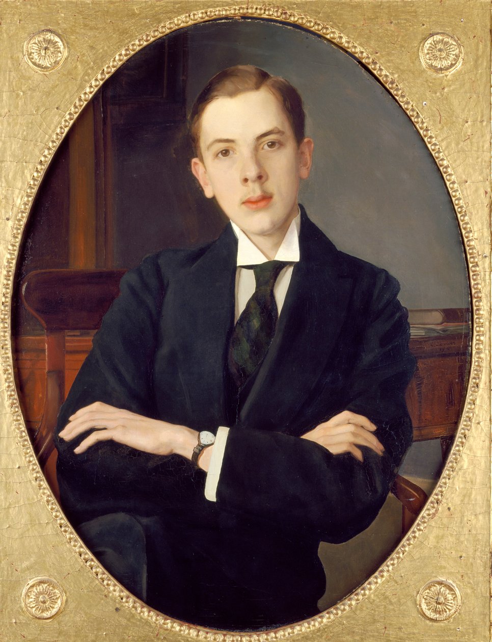 Evgenii Sergheevich Mikhailov, kunstnerens nevø, 1916 af Konstantin Somov