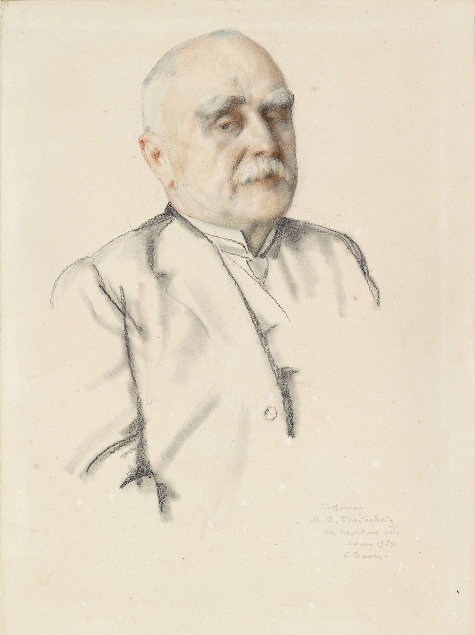 Portræt af Mikhail Vasilievich Braikevich, 1934 af Konstantin Somov