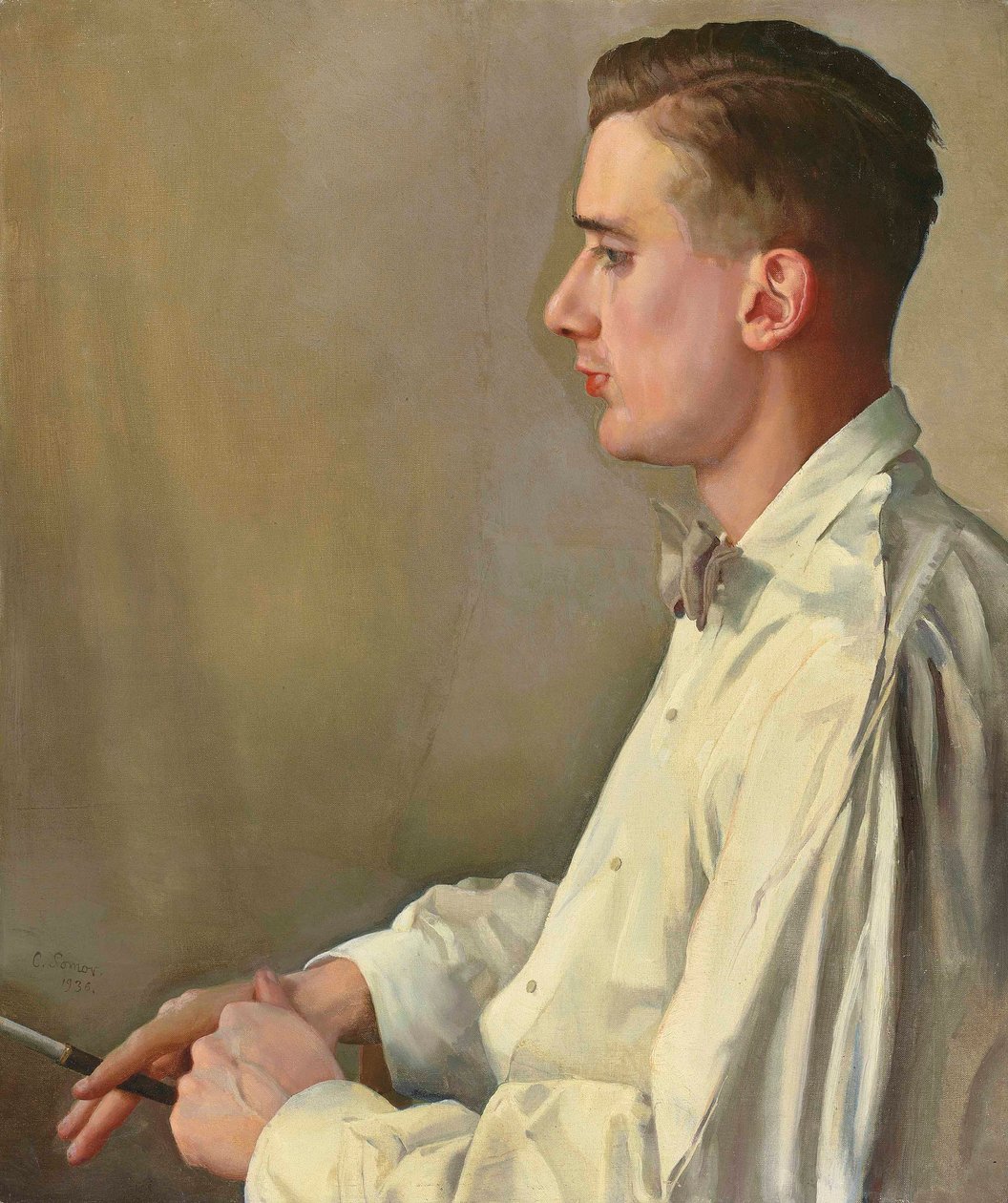Russisk: "Portræt af B. Snezhkovsky" Portræt af B. Snezhkovsky af Konstantin Somov