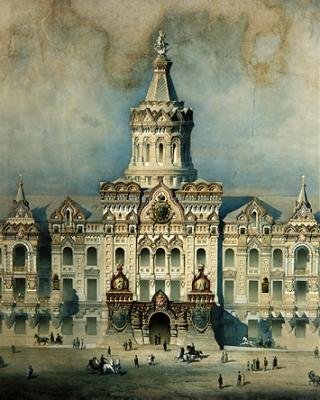 Detalje fra et design til Moscow City Duma af Konstantin Tersky
