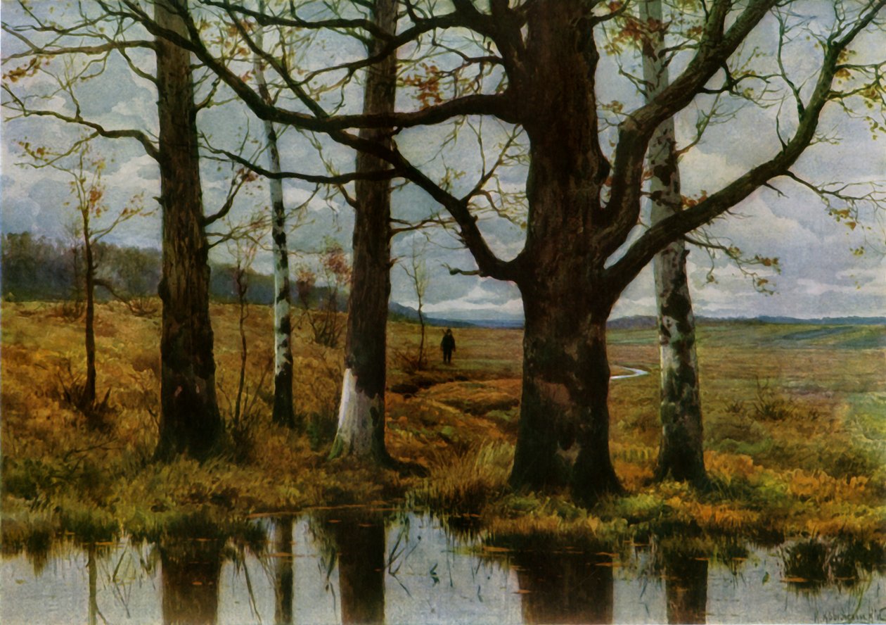 Efterårslandskab, c1908, 1965. af Konstantin Yakovlevich Kryzhitsky