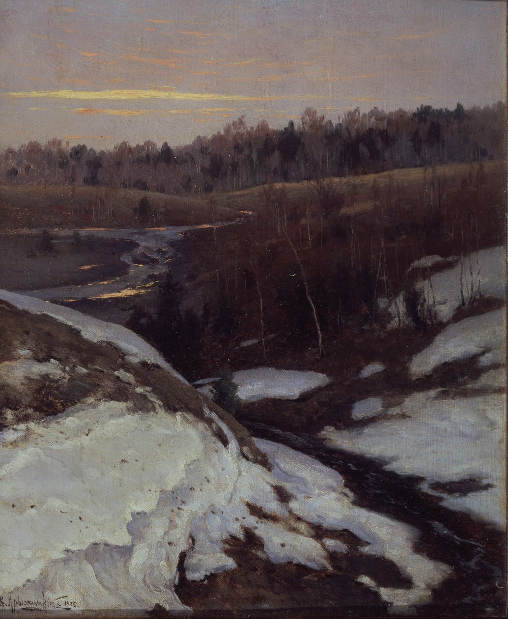 Tidligt forår, 1905 af Konstantin Yakovlevich Kryzhitsky