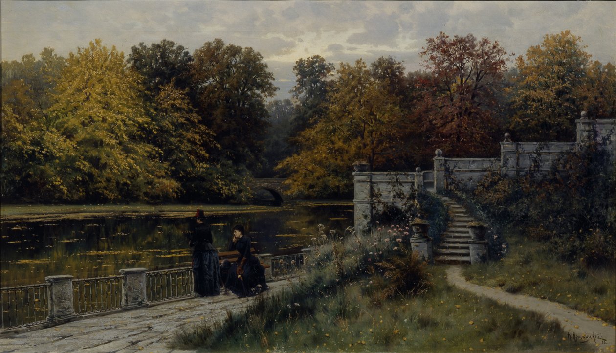 Lazienki-parken, 1886 af Konstantin Yakovlevich Kryzhitsky