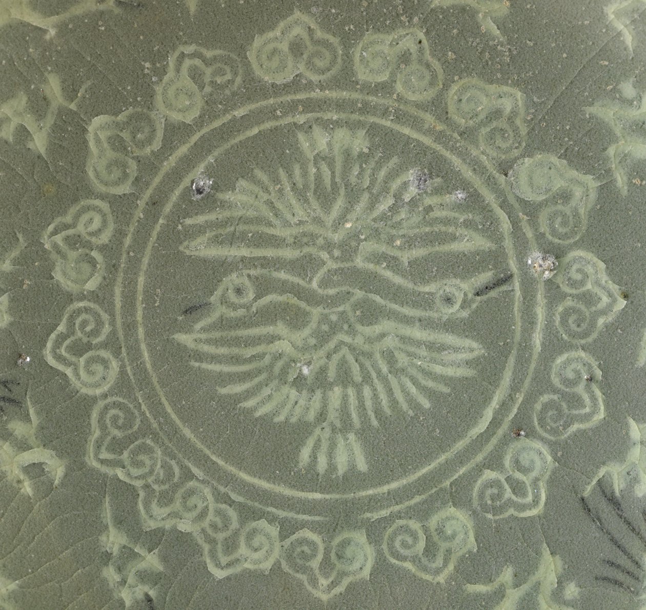 Bowl with cranes and clouds, c.1150-1200dani af Korean School