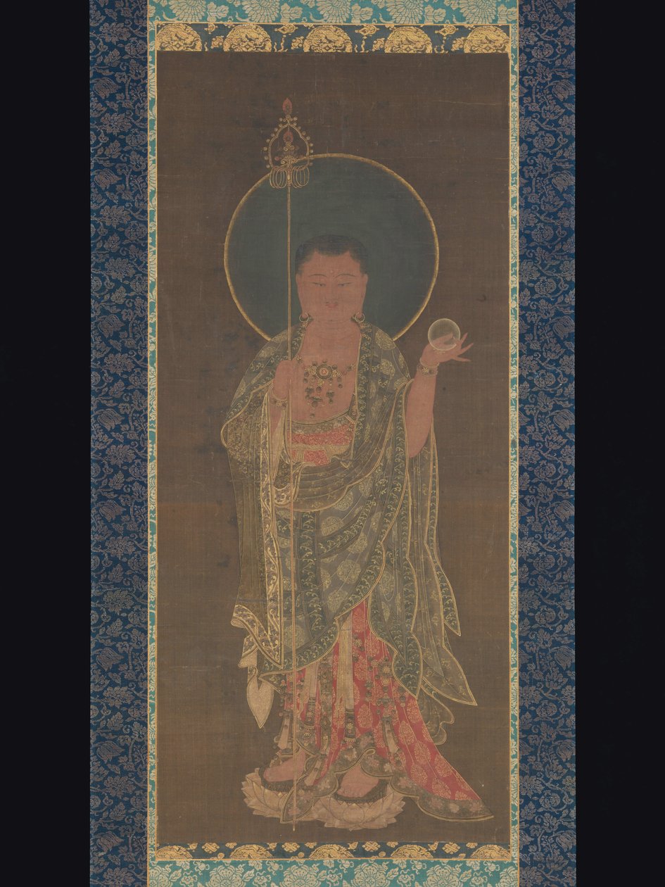 Hængende rulle af Kshitigarbha, 1300-50 af Korean School