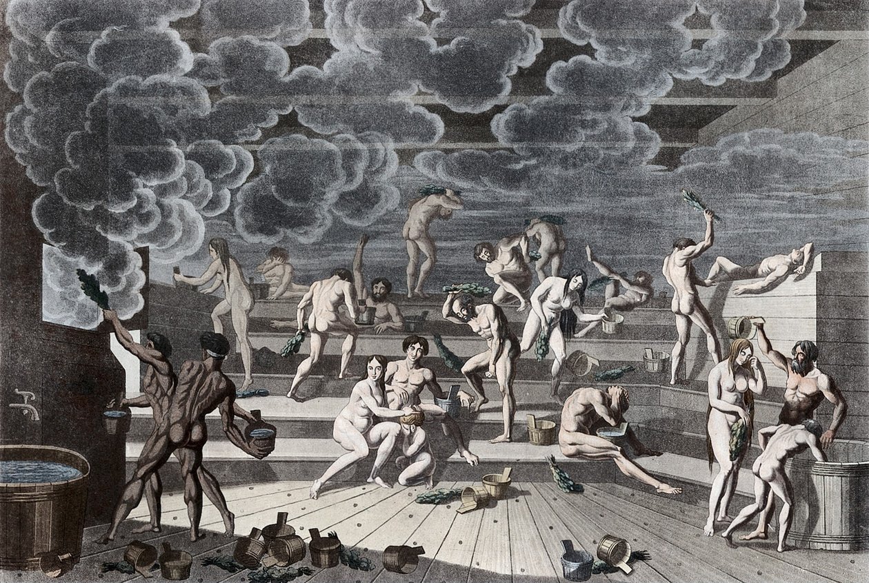 Et russisk badehus, 1811 af Korneev