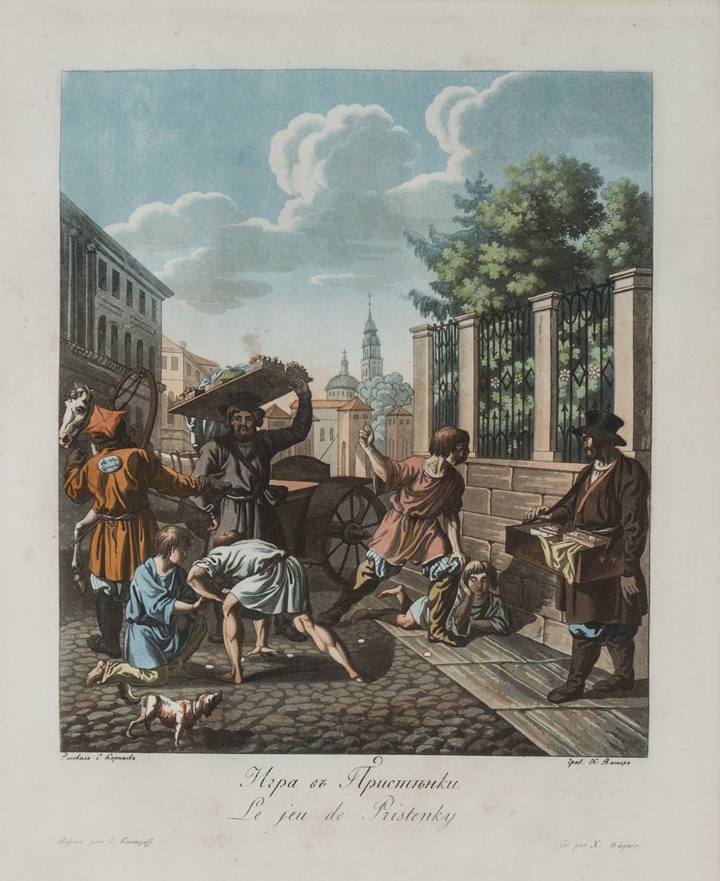 Pristenok-spillet, ca 1812 af Korneev