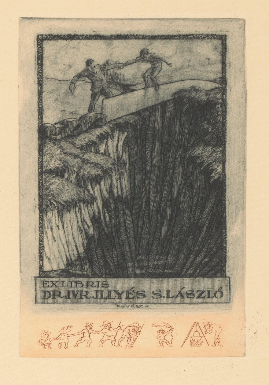 Ex libris er Illyés Sándor László Ex libris dr. IV Illyés S. Lászlo (titel på objekt) af Kornél Révész