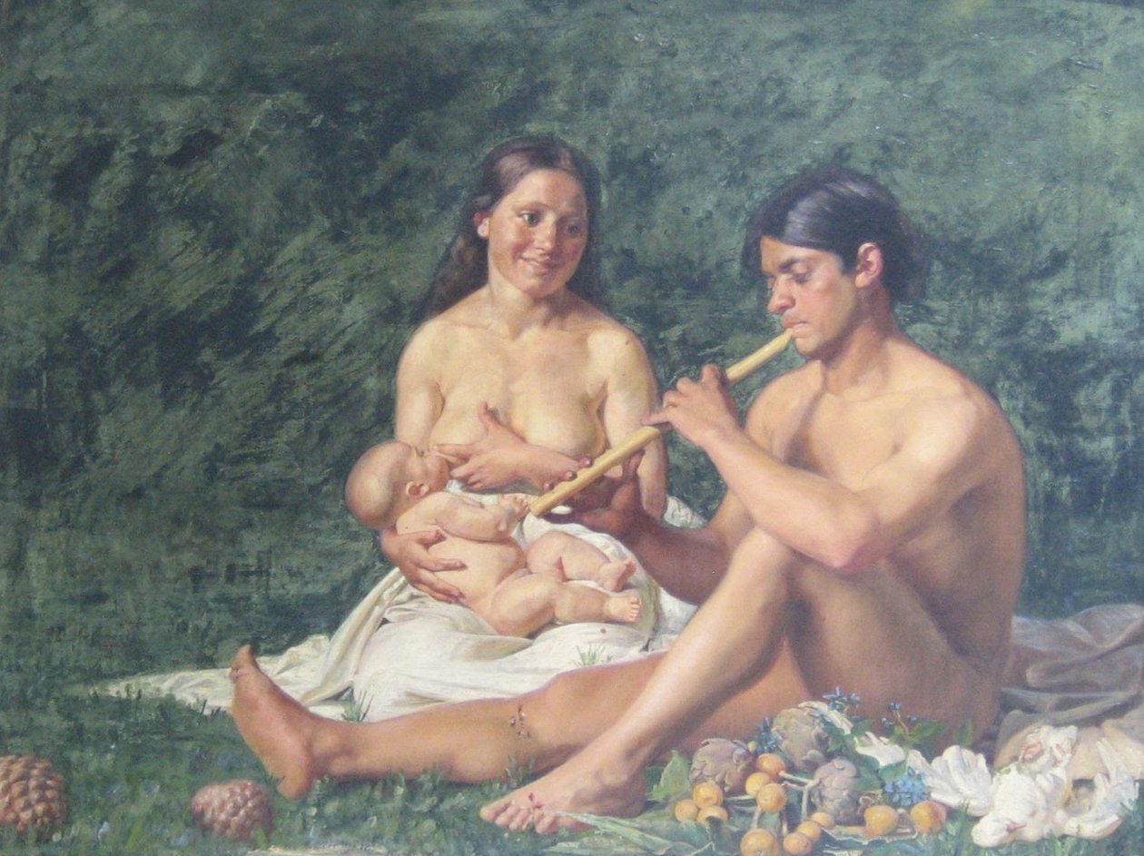 Jubal og familie af Kristian Zahrtmann
