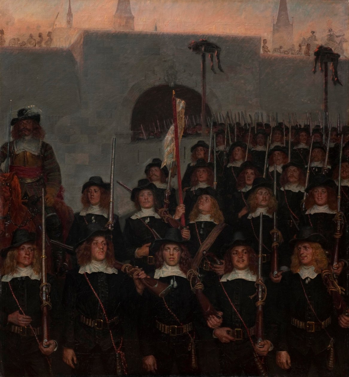Studerende forlader for at forsvare København i 1658 af Kristian Zahrtmann