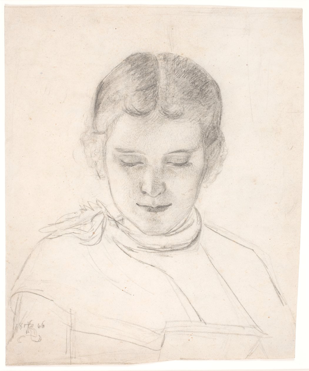 Kunstnerens søster, Elizabeth Zahrtmann, læsende af Kristian Zahrtmann