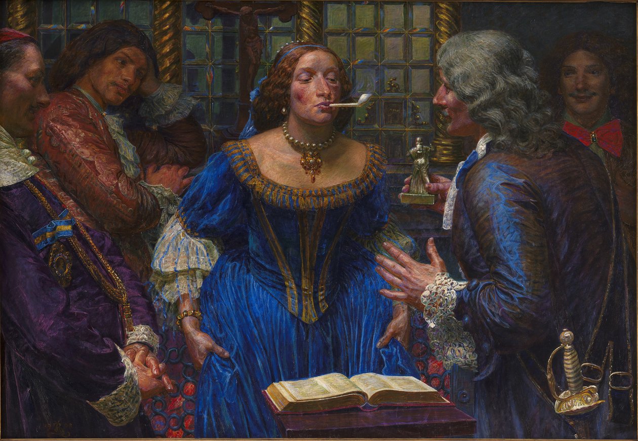 Dronning Christina af Sverige i Palazzo Corsini, 1908. af Kristian Zahrtmann