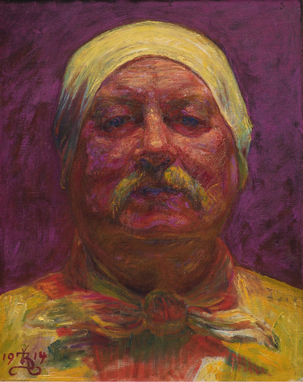 Selvportræt af Lamplight af Kristian Zahrtmann