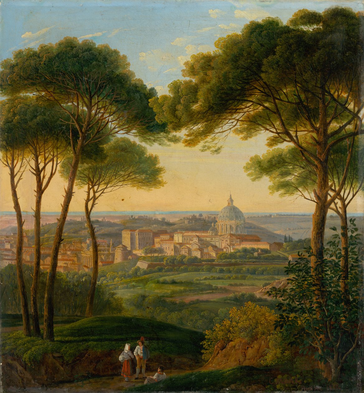 Udsigt over en italiensk by af Károly Markó the Younger