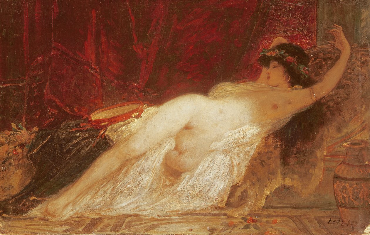 Sovende Bacchante af Károly Lotz