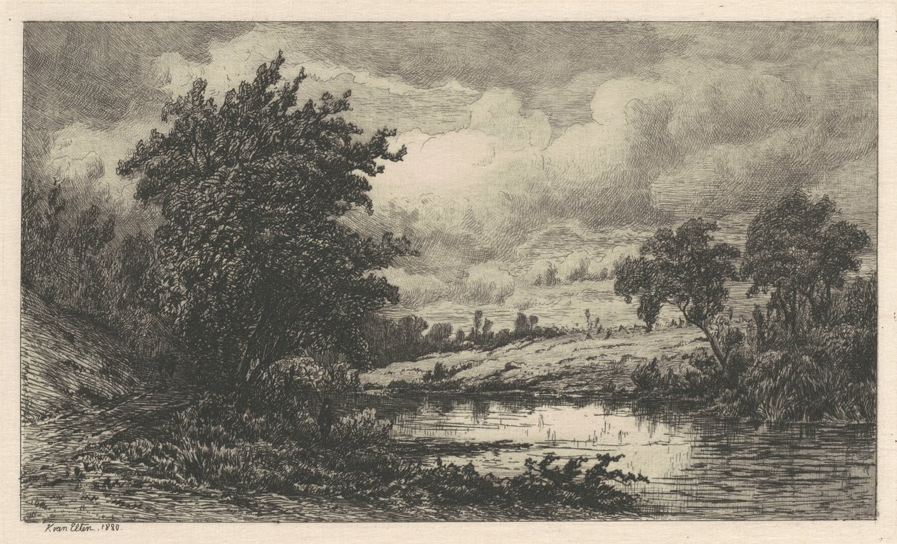 Ved Shepang-floden, Connecticut af Kruseman Van Elten