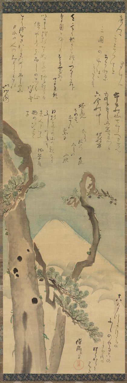 Mt. Fuji gennem Pines, slutningen af 1700-tallet-begyndelsen af 1800-tallet. af Kubo Shunman