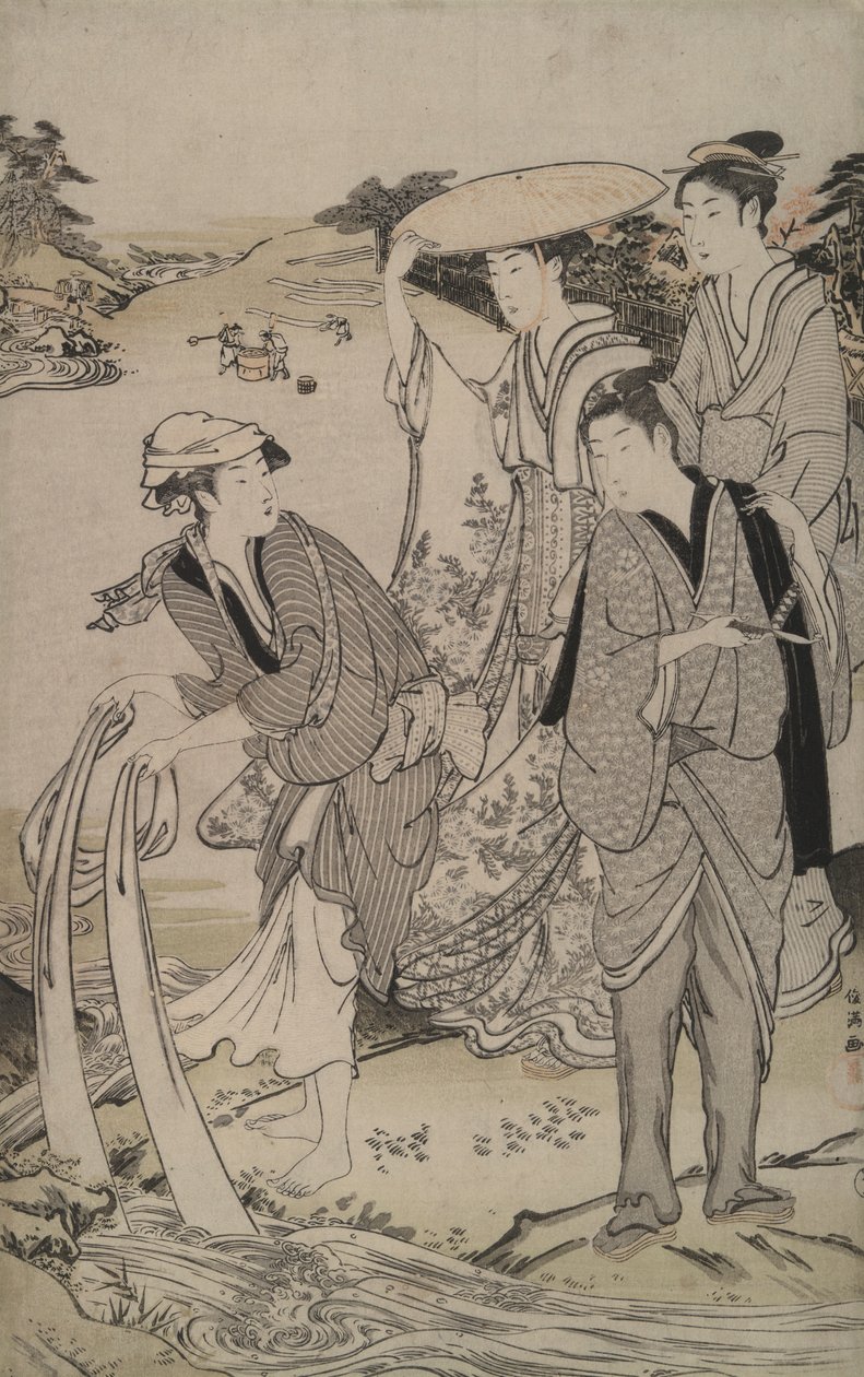 Tamagawa ved Musashi-provinsen fra Six Jewel Rivers af Kubo Shunman