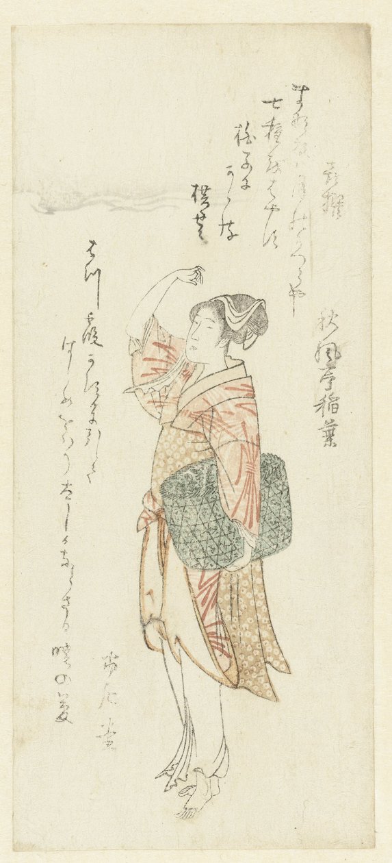 En Fisher-kvinde af Kubota Shunman (attributed to)