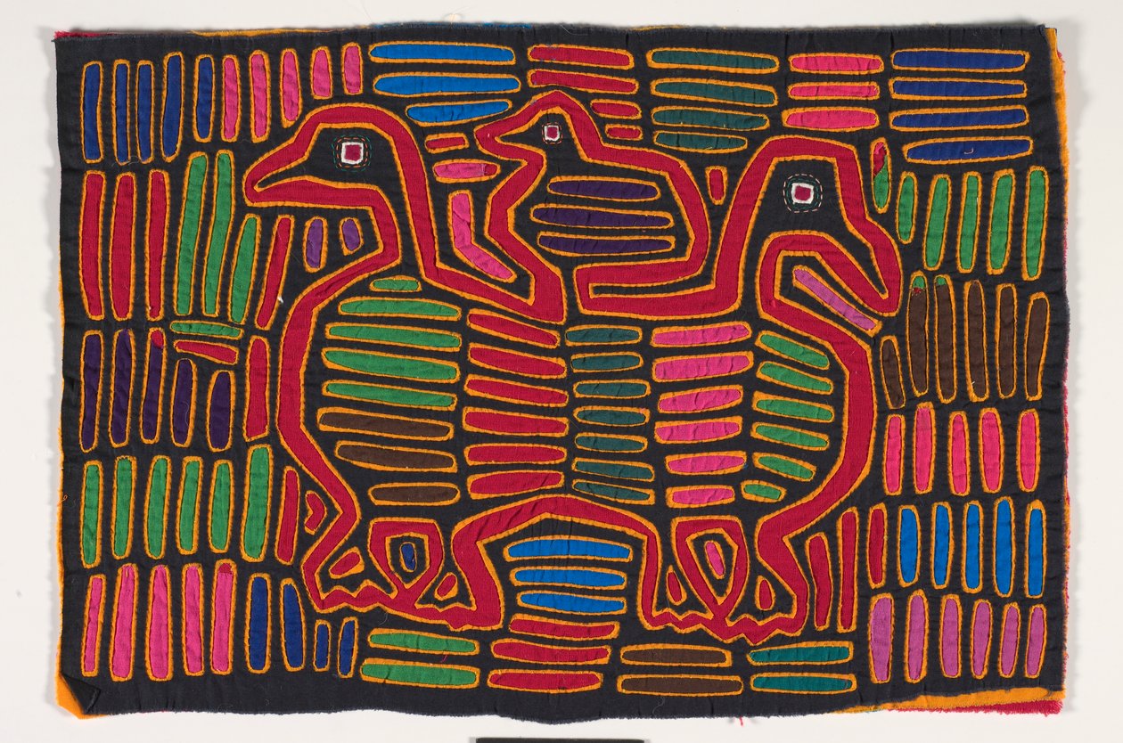 Skjortepanel (mola) (påført bomuld) af Kuna Indian Culture