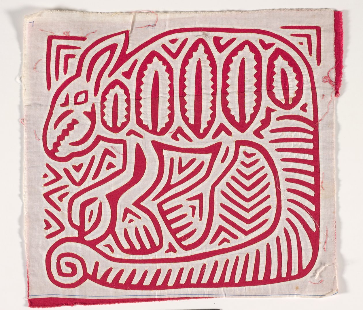 Skjortepanel (mola) (påført bomuld) af Kuna Indian Culture