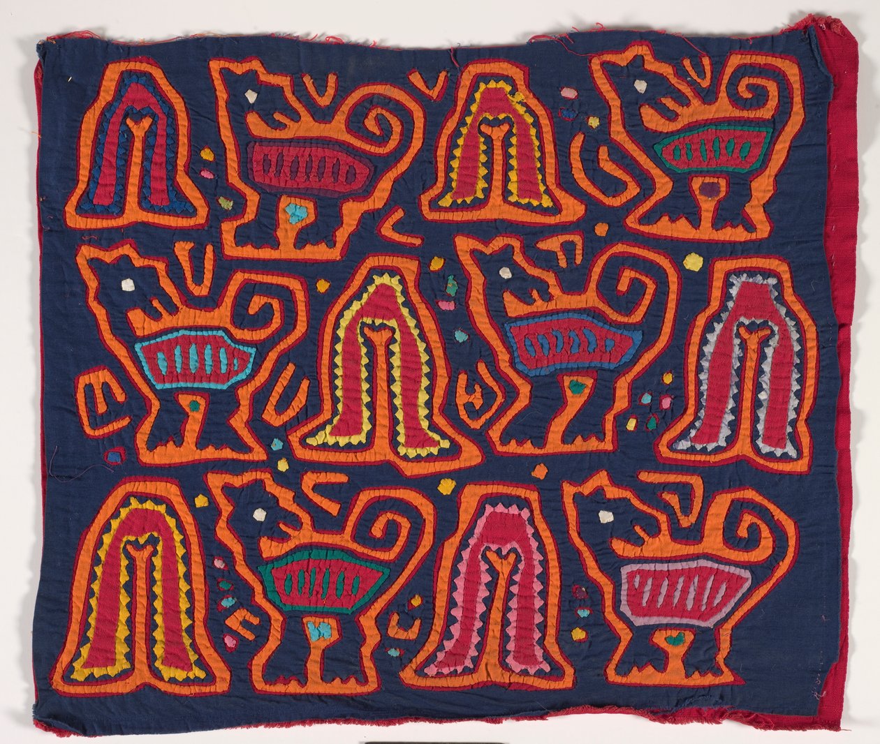 Skjortepanel (mola) (påført bomuld) af Kuna Indian Culture