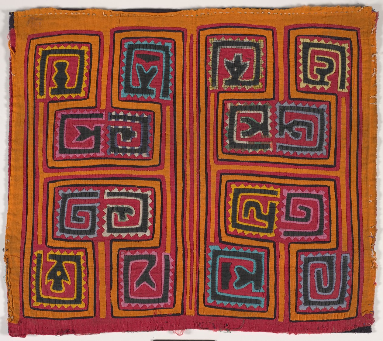 Skjortepanel (mola) (påført bomuld) af Kuna Indian Culture