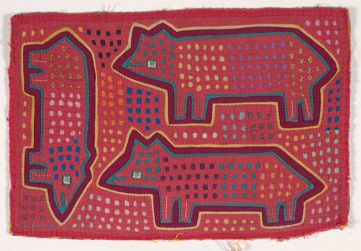 Skjortepanel (mola) (påført bomuld) af Kuna Indian Culture
