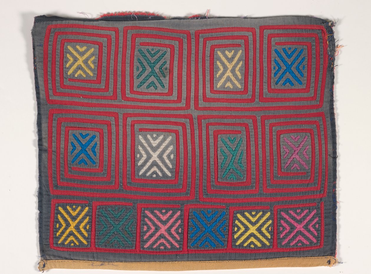 Skjortepanel (mola) (påført bomuld) af Kuna Indian Culture